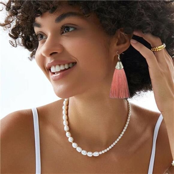 9 Pairs Colorful Boho Tassel- Long Thread Tassel Earrings Set for Women - - Picture 2 of 8